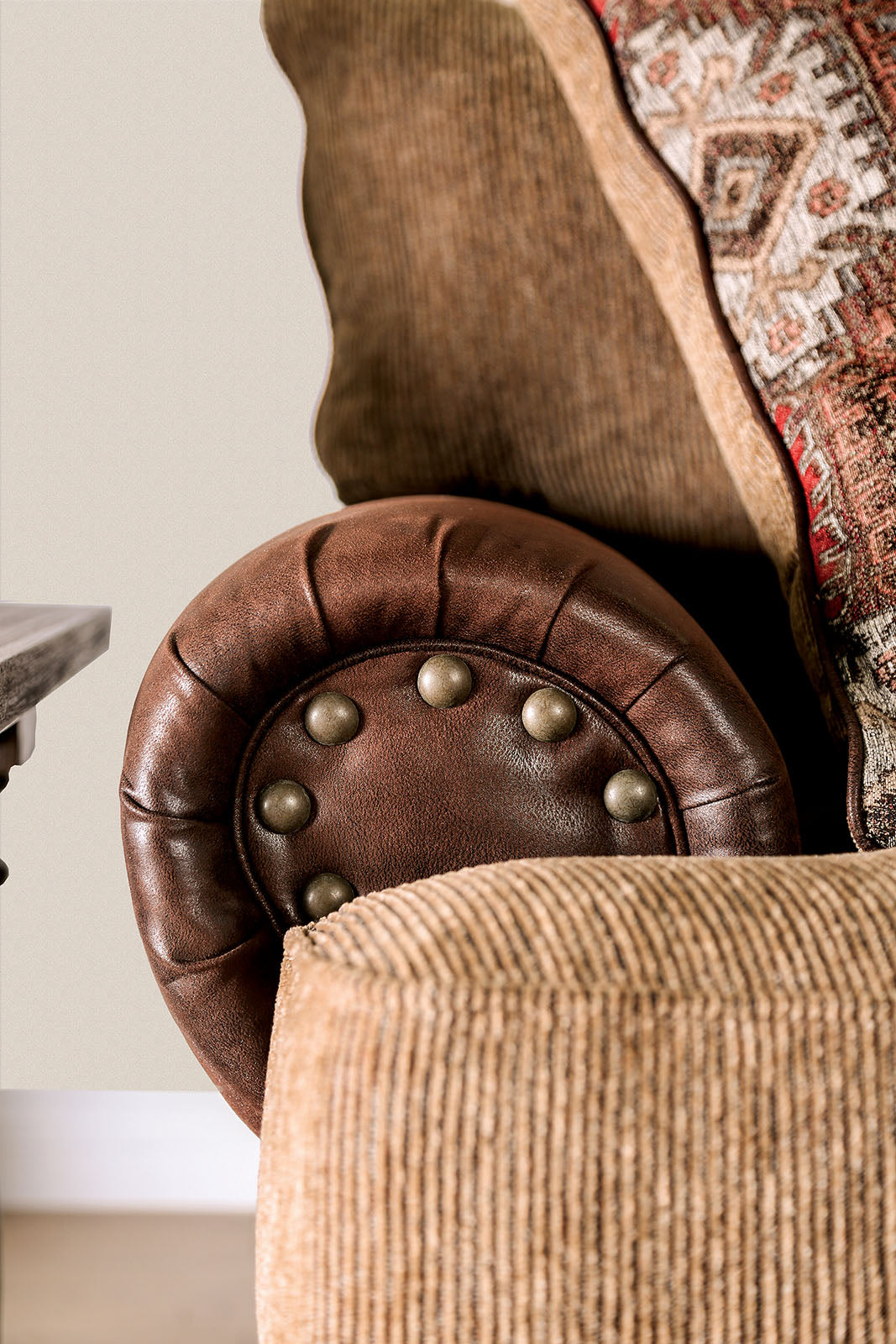 Fletcher Brown/Tan Loveseat
