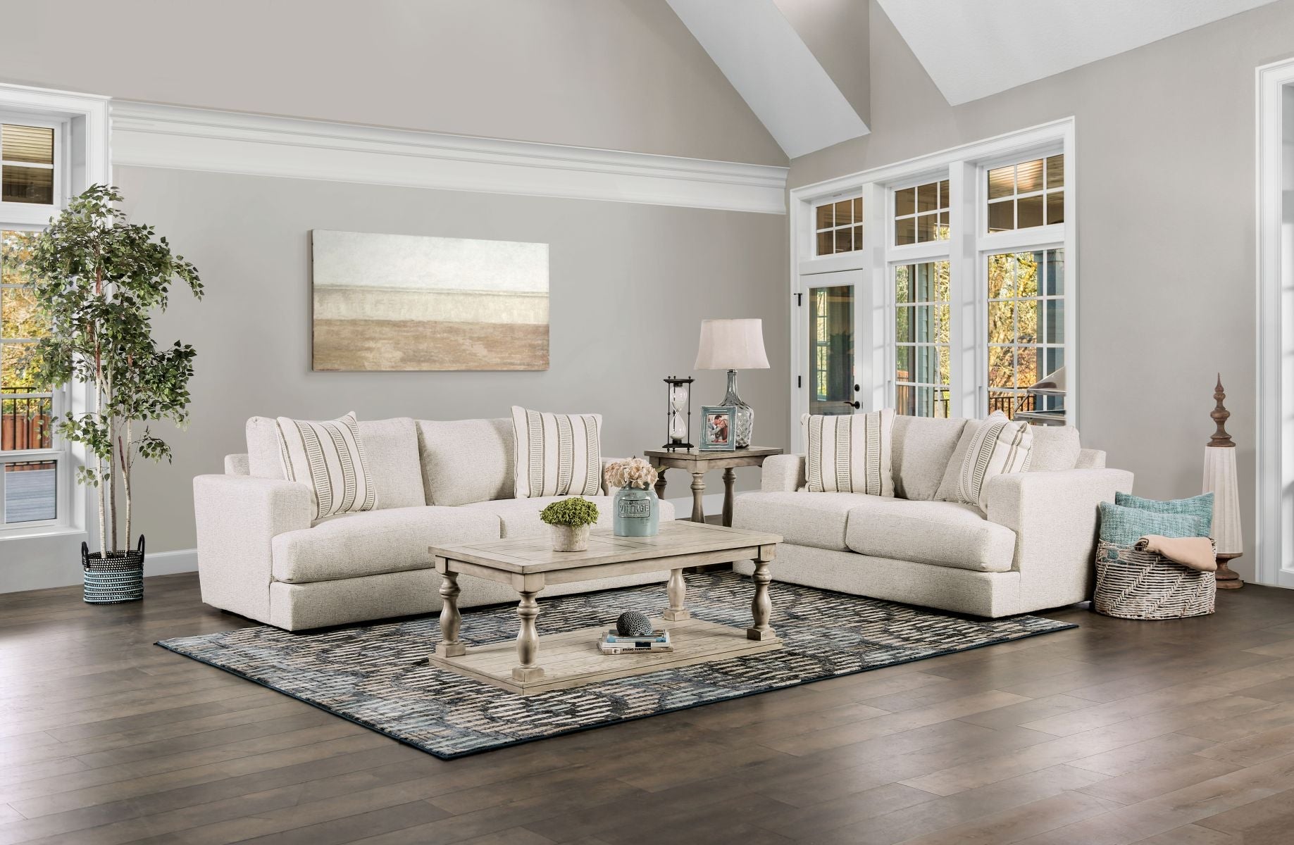 Flintshire Beige Sofa & Loveseat