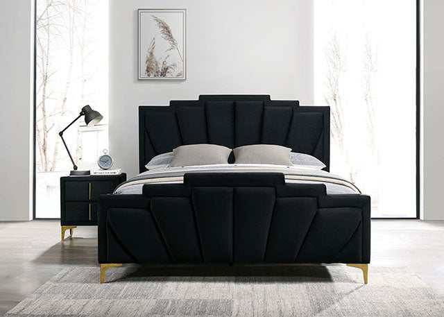 Florizel Black Queen Bed