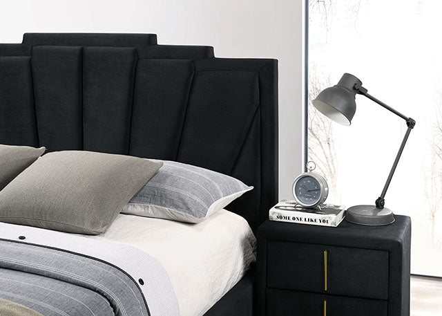 Florizel Black Queen Bed