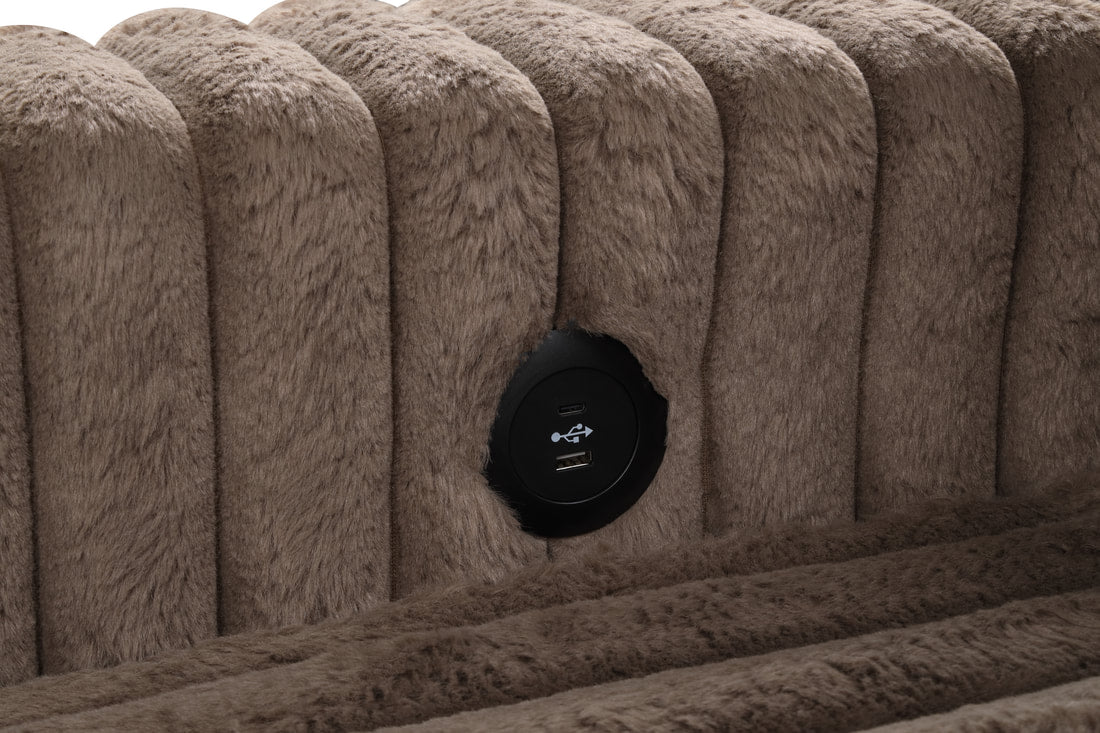 Mocha Sectional with Pullout Bed