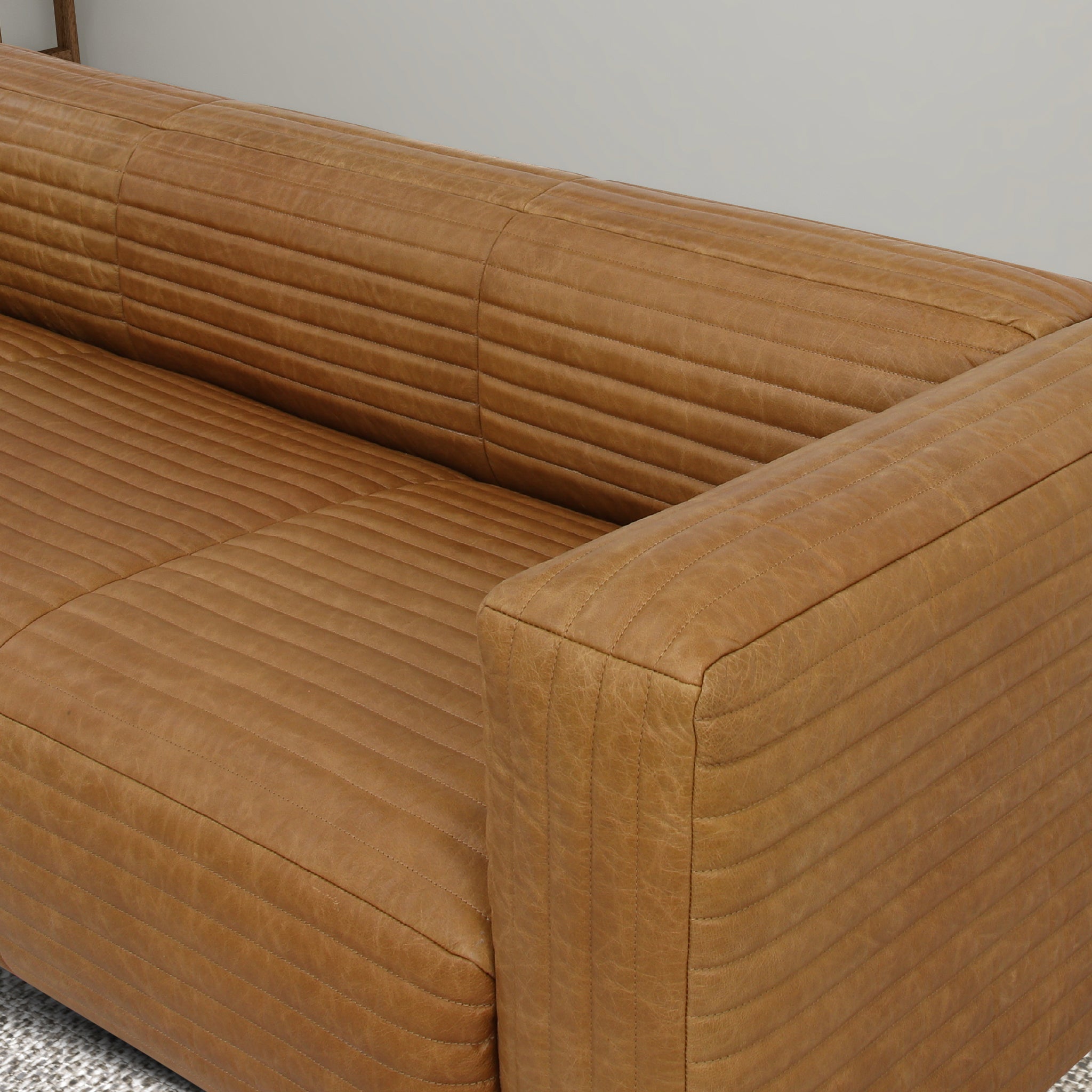 Foster Waxy Tan Leather Sofa