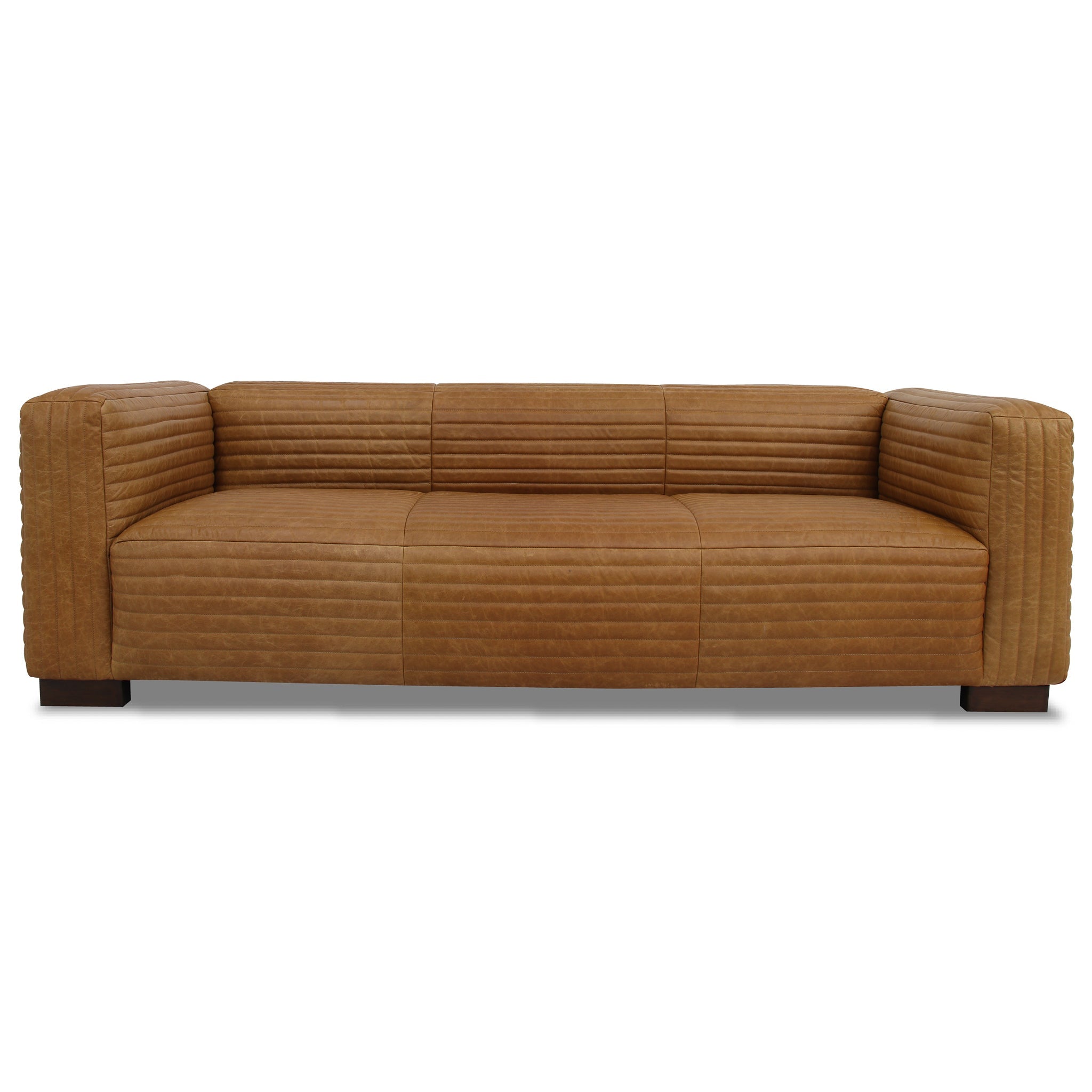 Foster Waxy Tan Leather Sofa