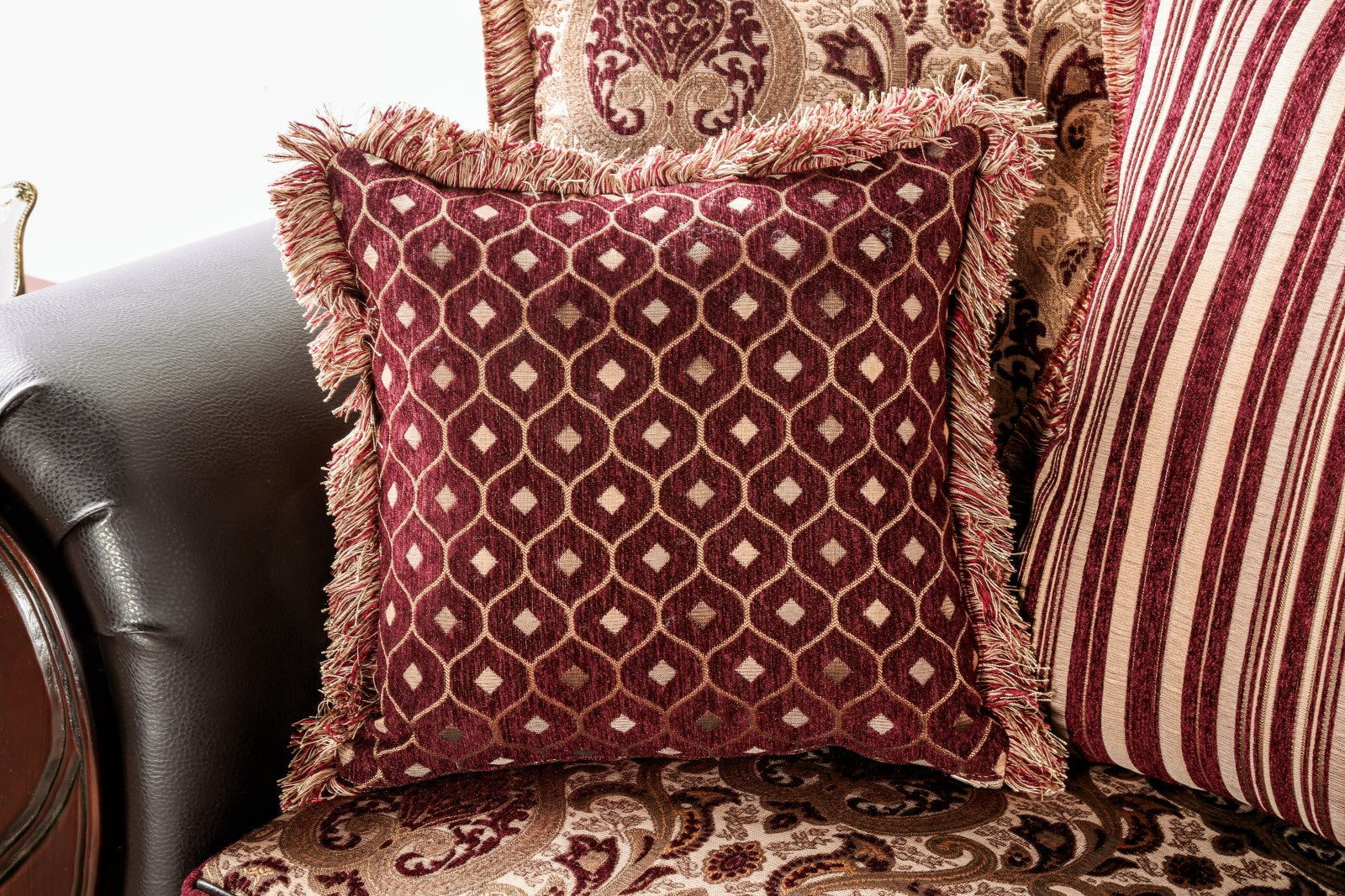 Franklin Burgundy/Espresso Chair