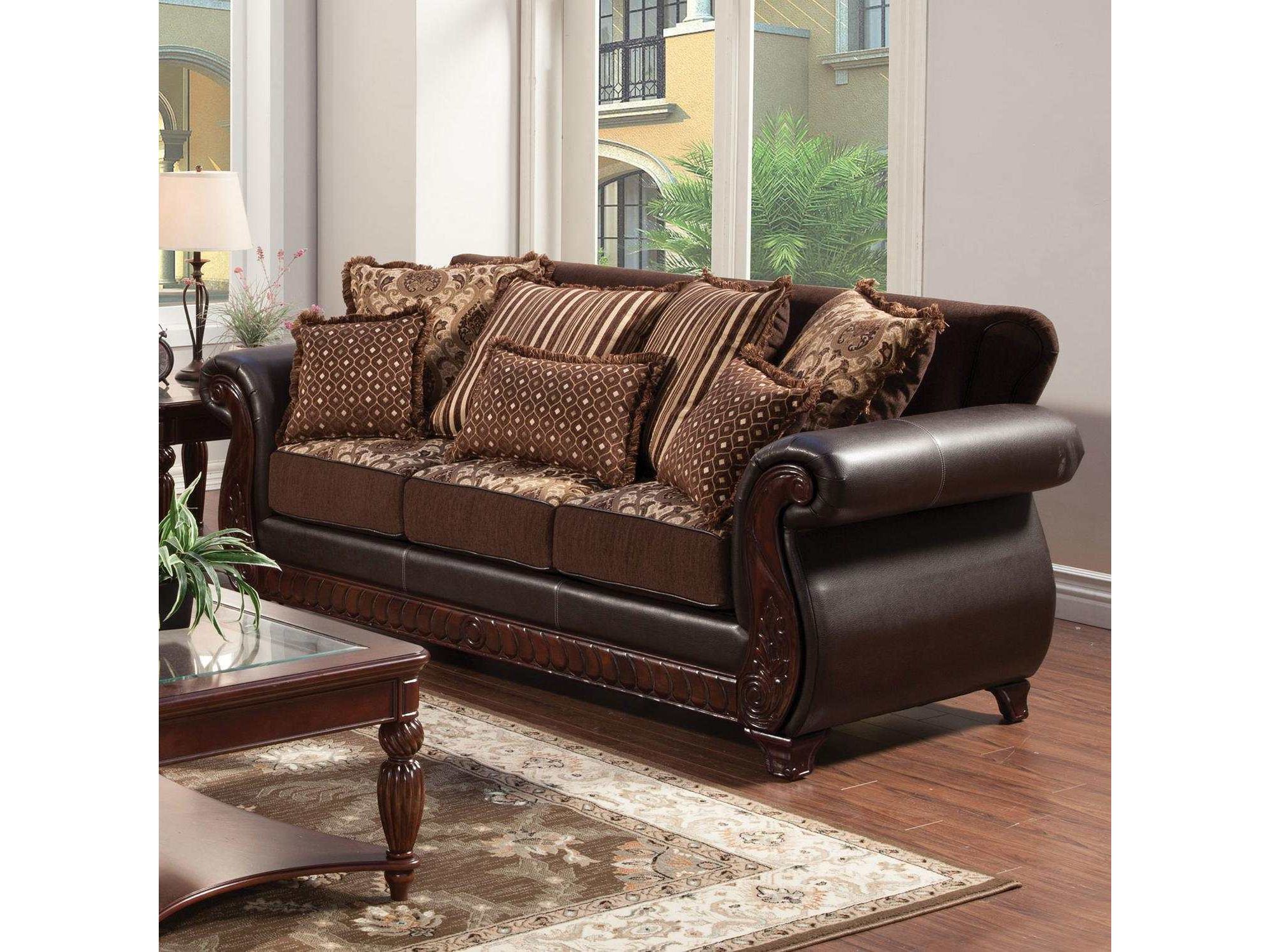 Franklin Dark Brown & Tan Sofa