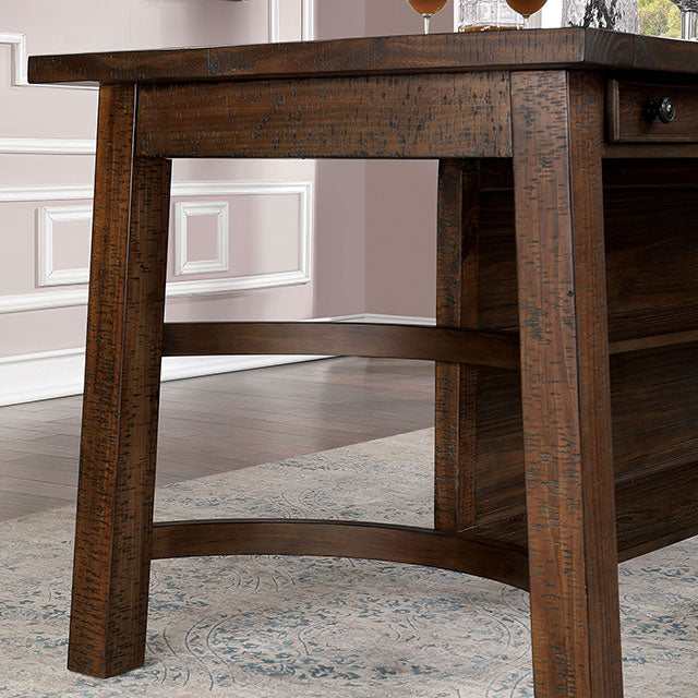 Fredonia Rustic Oak Counter Height Table