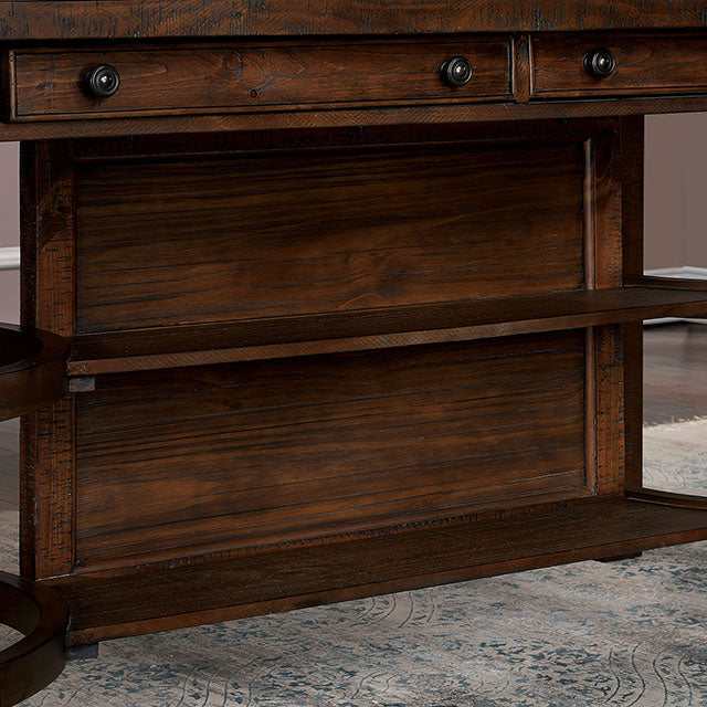 Fredonia Rustic Oak Counter Height Table