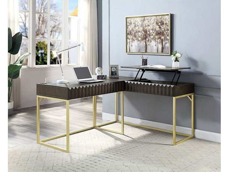 Freiburg Walnut Corner Desk