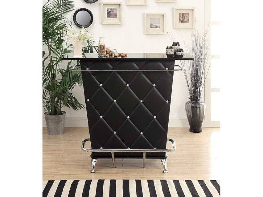 Fuero Black/Chrome Bar Table