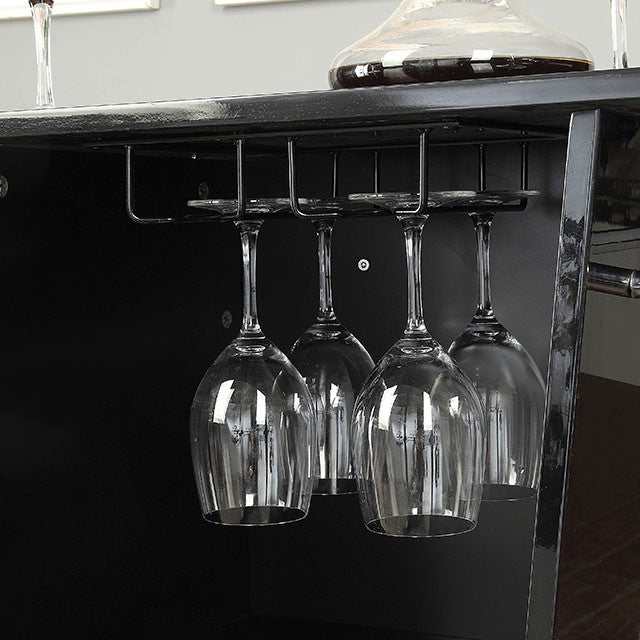 Fuero Black/Chrome Bar Table
