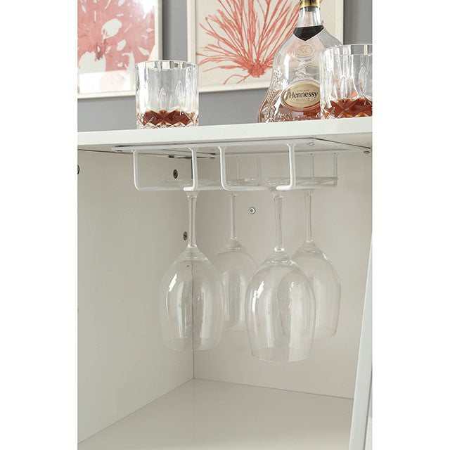 Fuero White/Chrome Bar Table