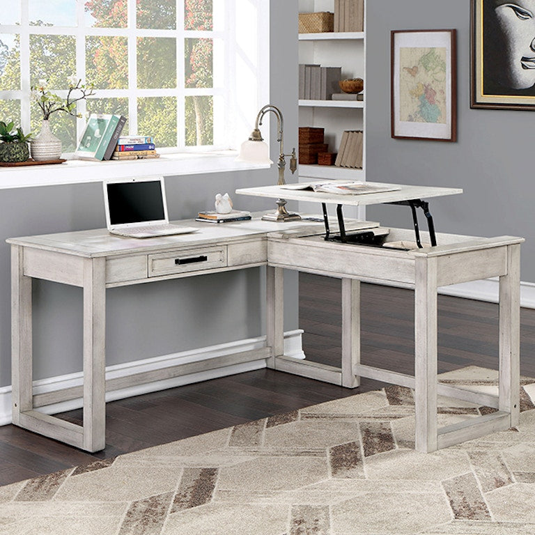 Galarga Antique White Lift-top Corner Desk