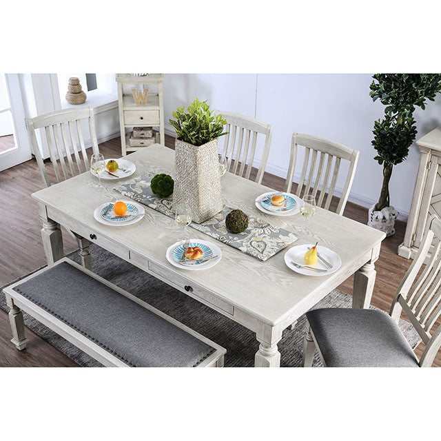 Georgia Antique White/Gray Side Chair (Set of 2)