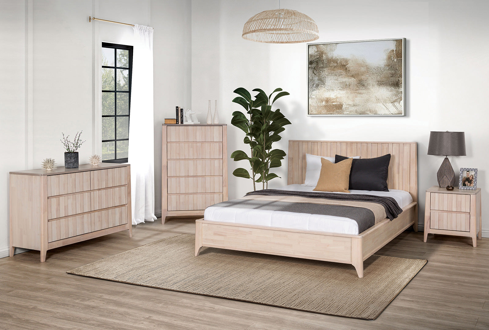 Gervais Whitewash Full Bed