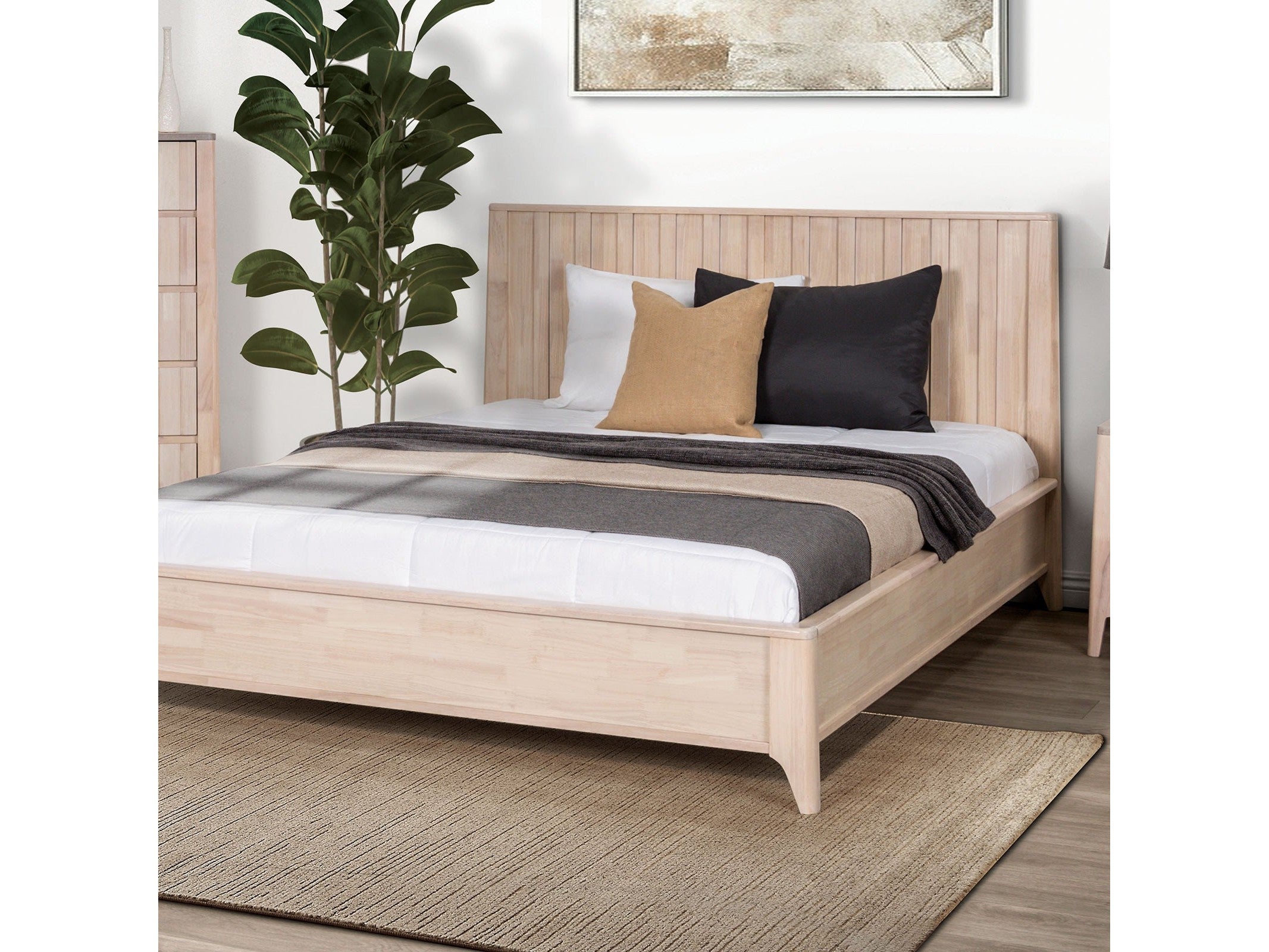 Gervais Whitewash Queen Bed