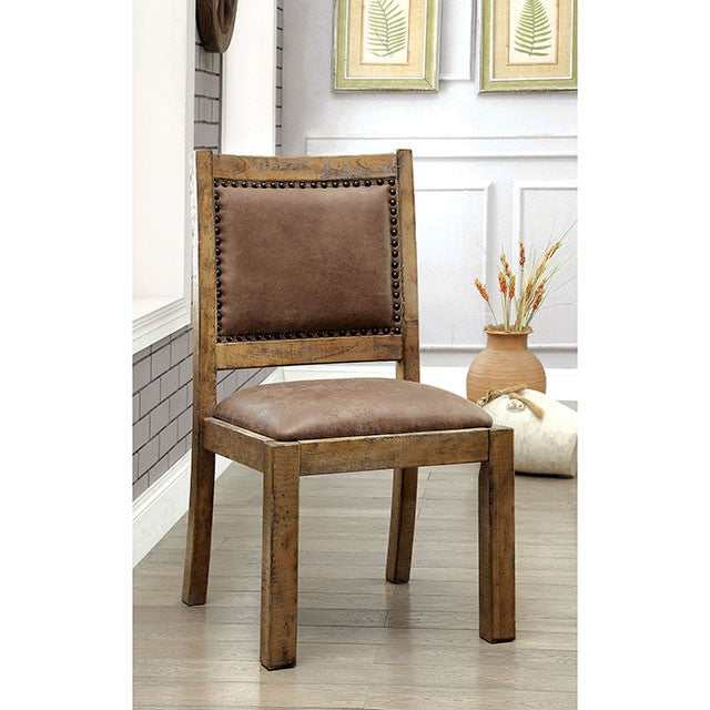 Gianna Rustic Oak/Brown 96" Dining Table