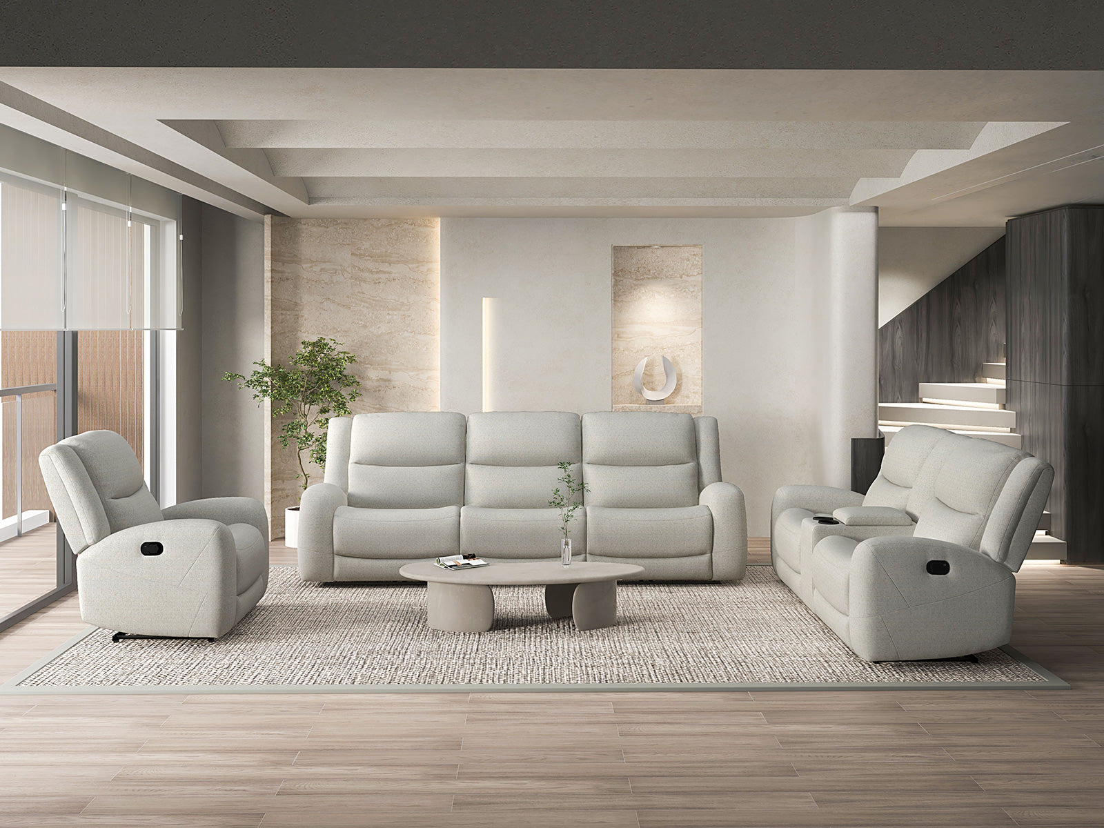 Giraldus Beige Loveseat