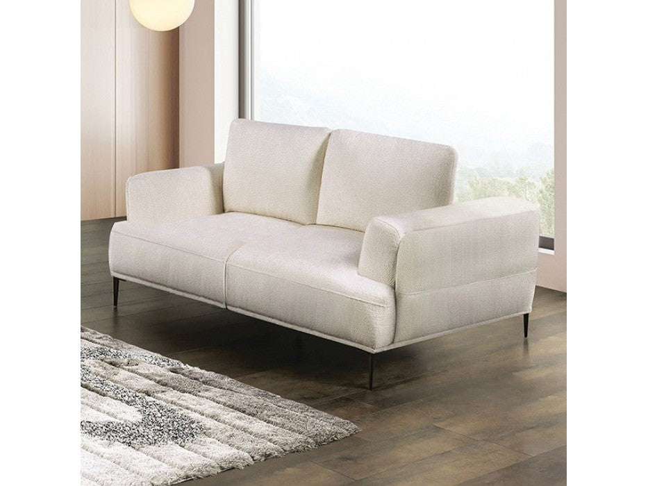 Gladbach Linen White Loveseat