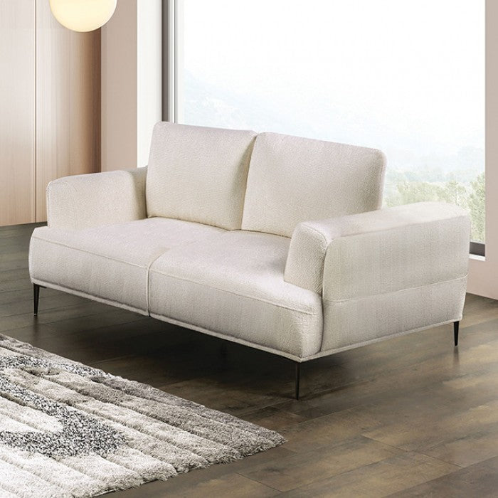 Gladbach Linen White Upholstery Living Room Set