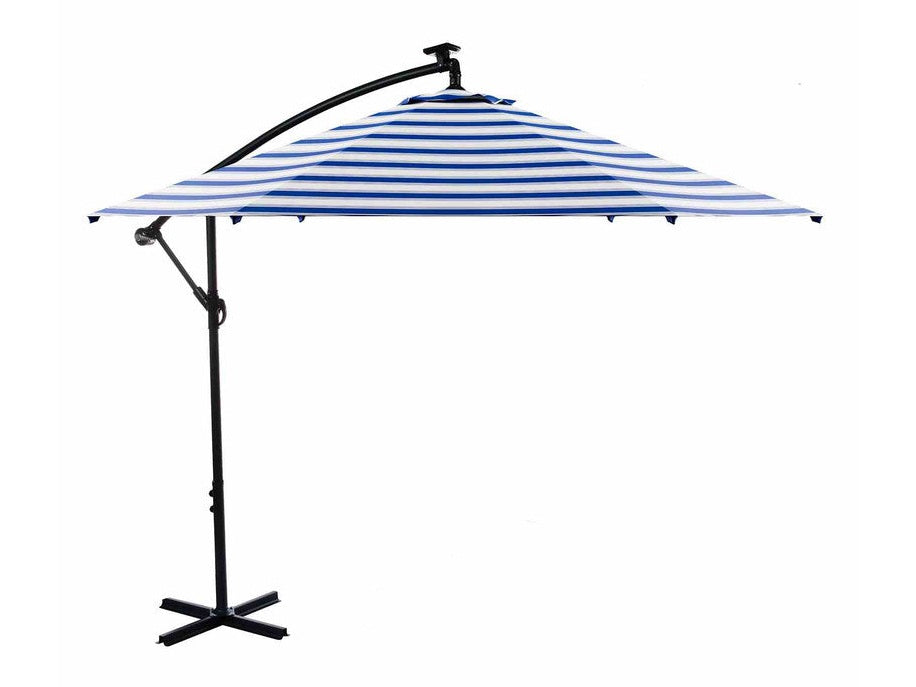 Glam Blue/White/Black Cantilever Umbrella