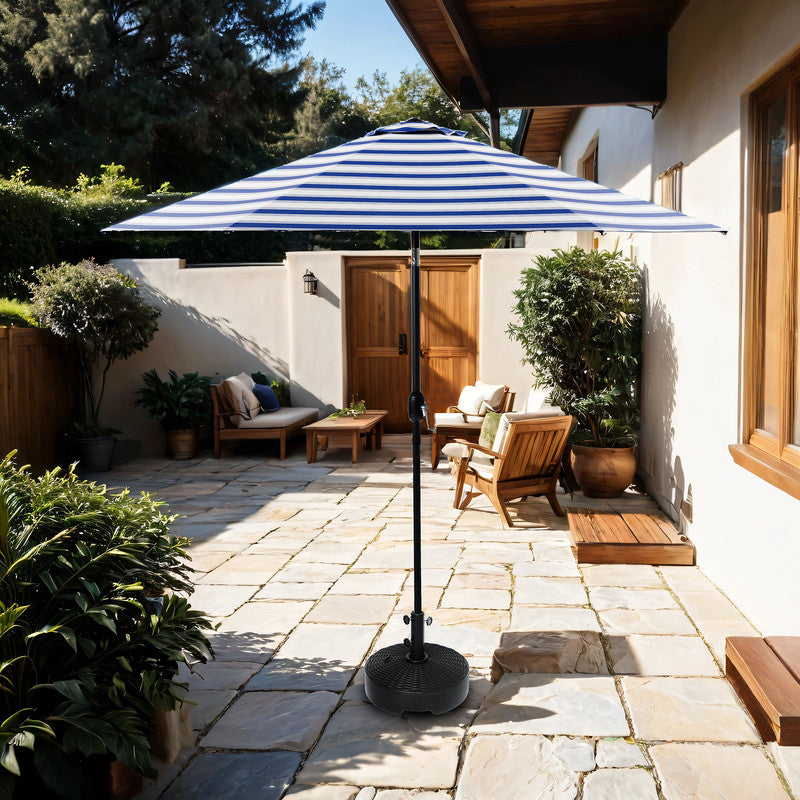 Glam Blue/White/Black Cantilever Umbrella