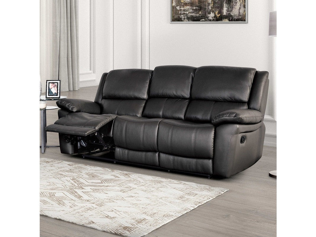 Glarus Black Sofa Manual Recliner