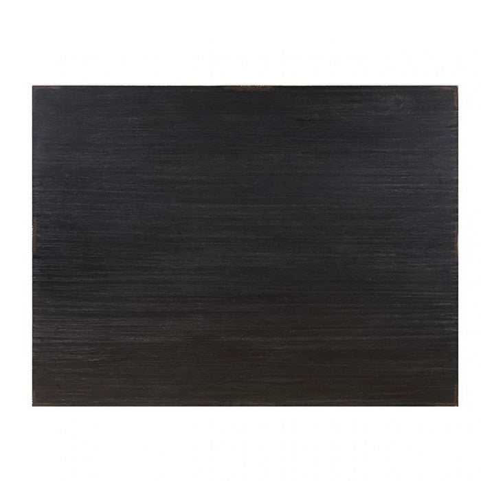 Glenham Brushed Black & Brown Dining Set / 5pc