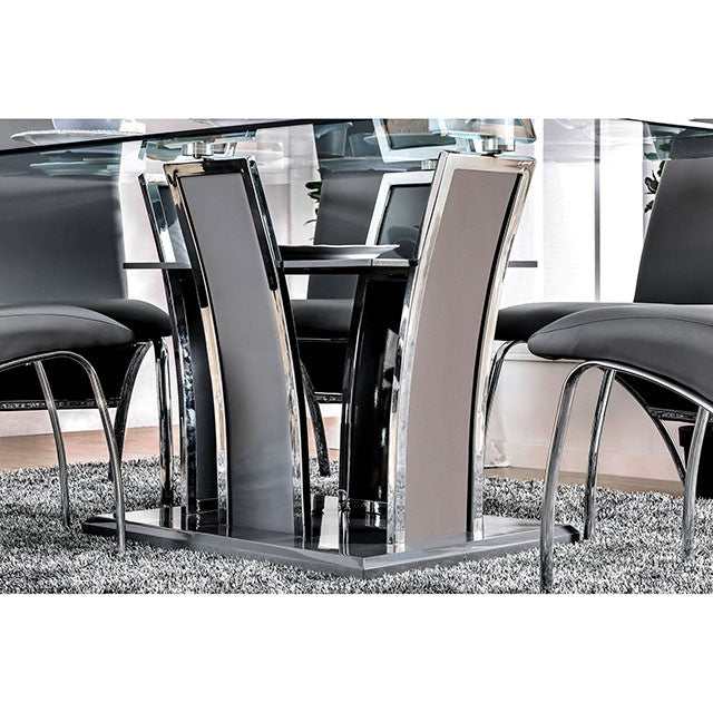 Glenview Gray/Chrome Dining Table