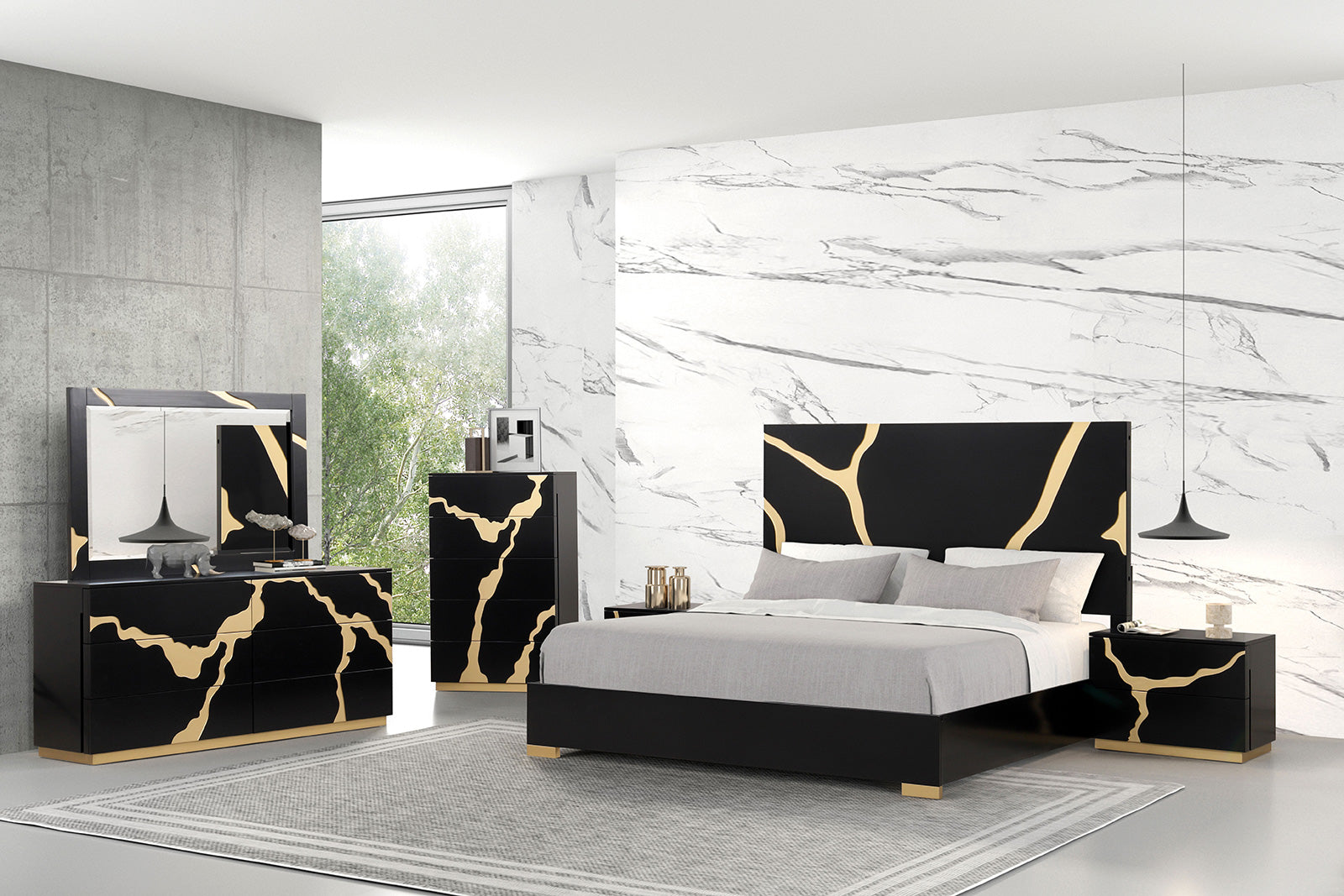 Goldsberg Black/Gold Dresser
