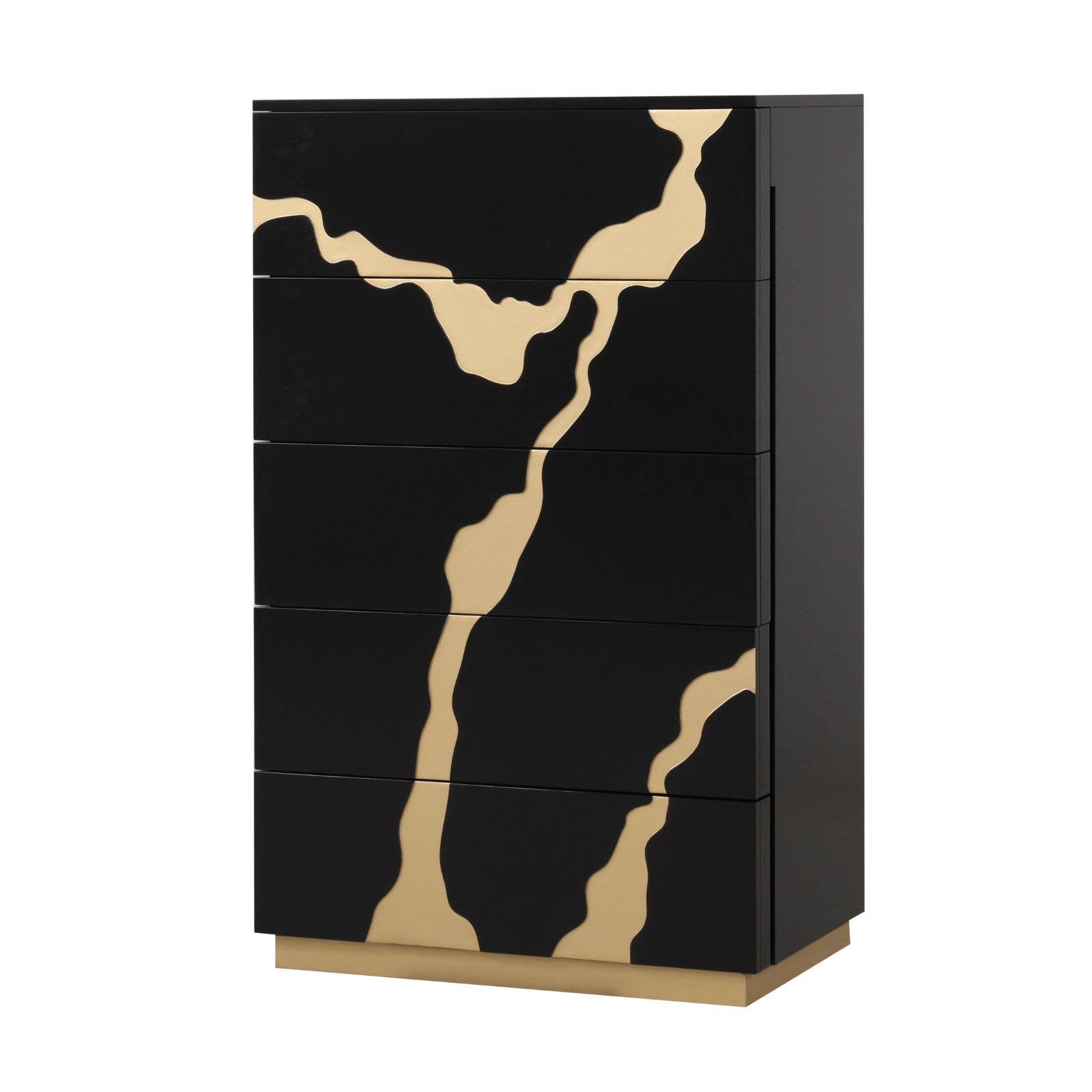 Goldsberg Black/Gold Queen 5 Piece Bedroom Set w/Chest