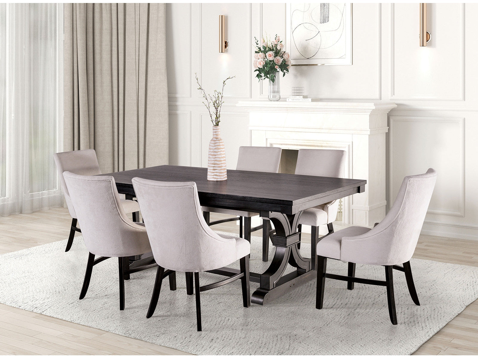 Gosport Black 7 Pc. Dining Room Set