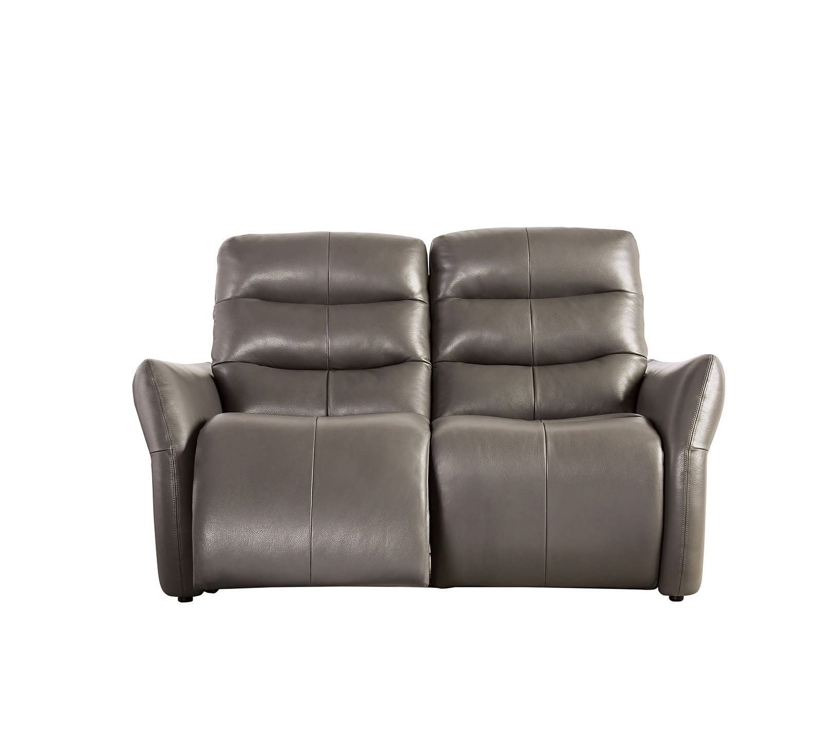 Granucci Gray Real Italian Leather Reclining Living Room Set