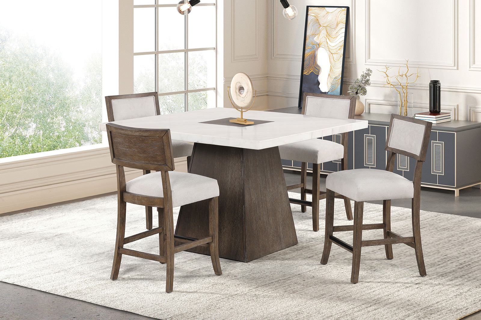Grasten Dark Walnut Counter Height Stool (Set of 2)