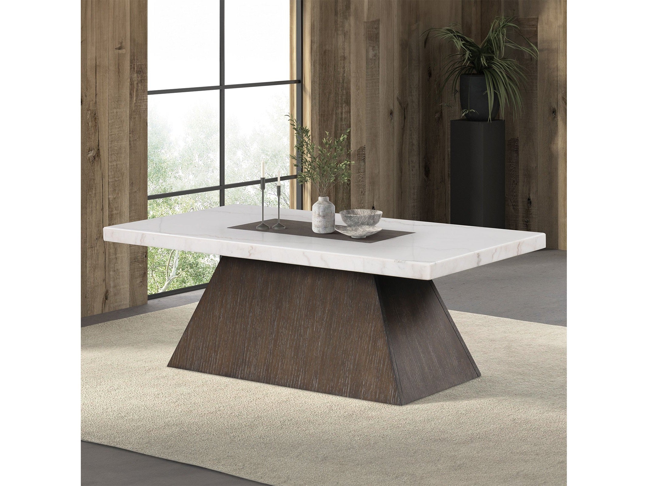 Grasten Dark Walnut/White Coffee Table