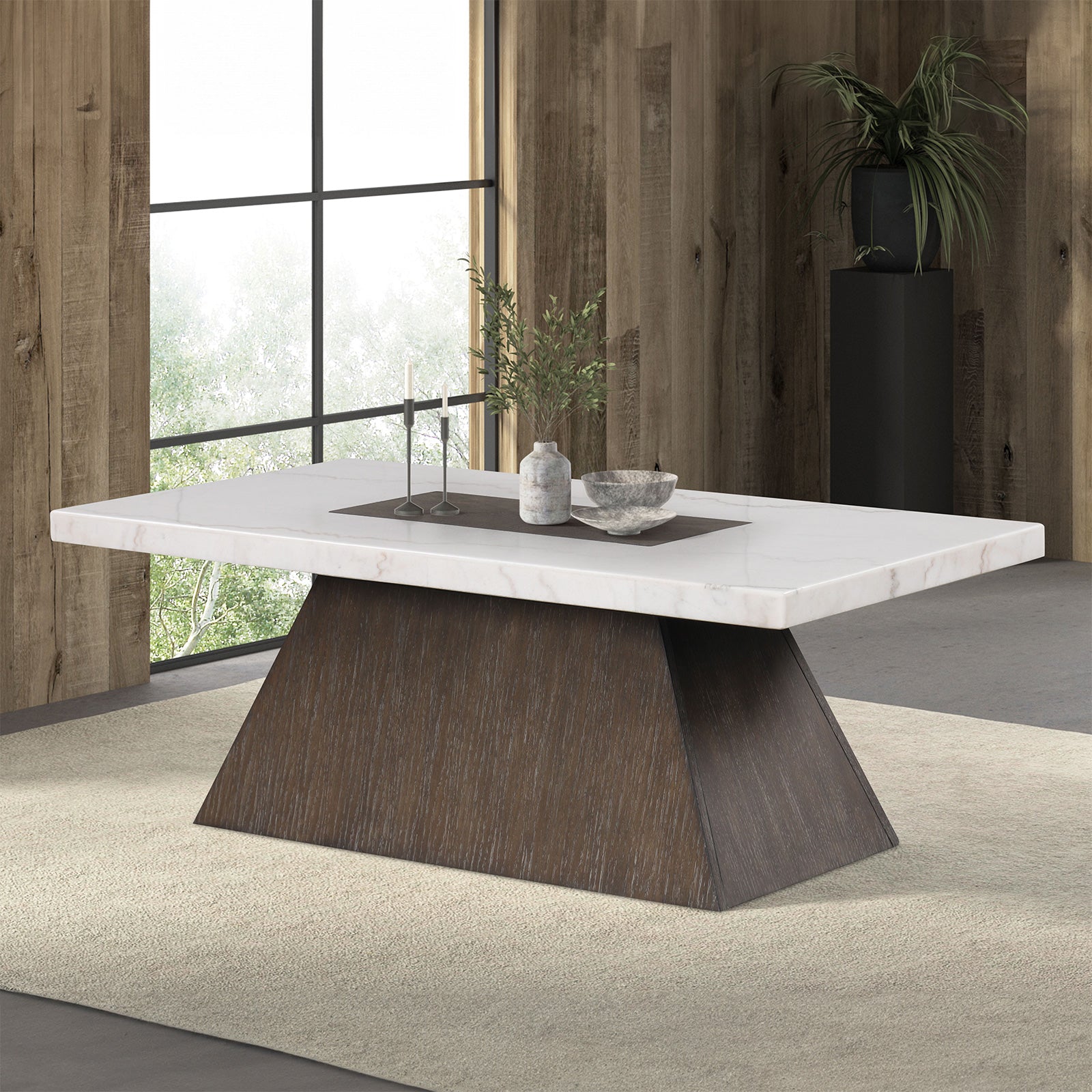 Grasten Dark Walnut/White Coffee Table