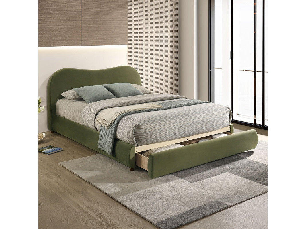 Grimsby Olive Green Queen Bed