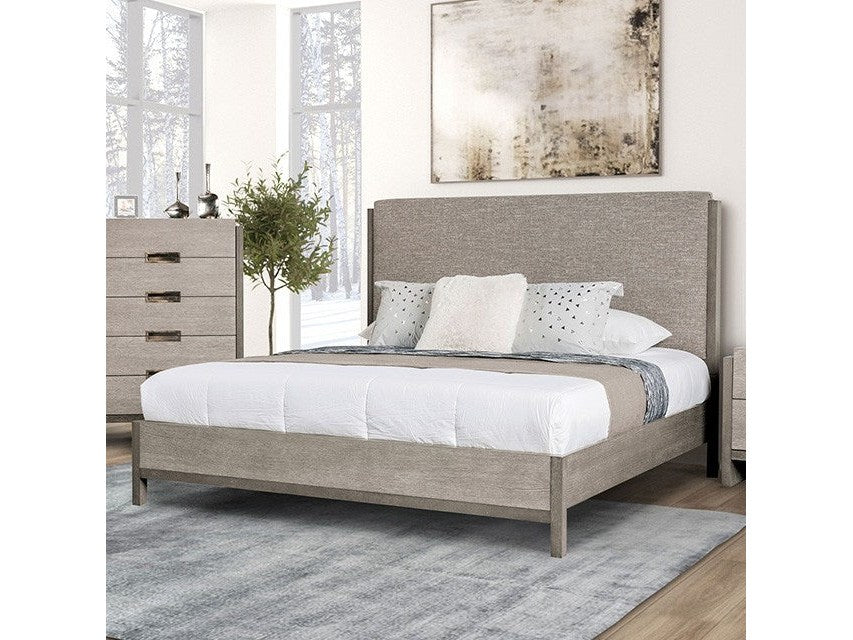 Grimsby Stone Gray Eastern King Bed