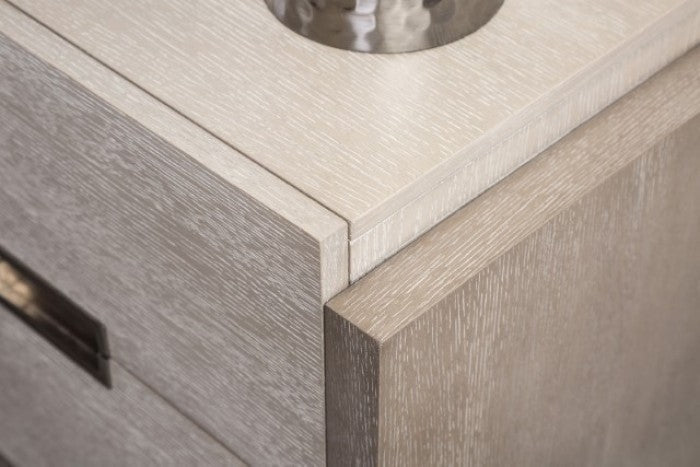 Grimsby Stone Gray Nightstand