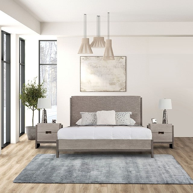 Grimsby Stone Gray Queen 5 Piece Bedroom Set w/2 Nightstands