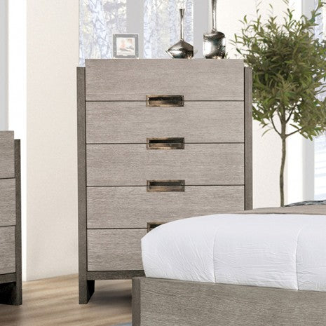 Grimsby Stone Gray Queen 5 Piece Bedroom Set w/Chest