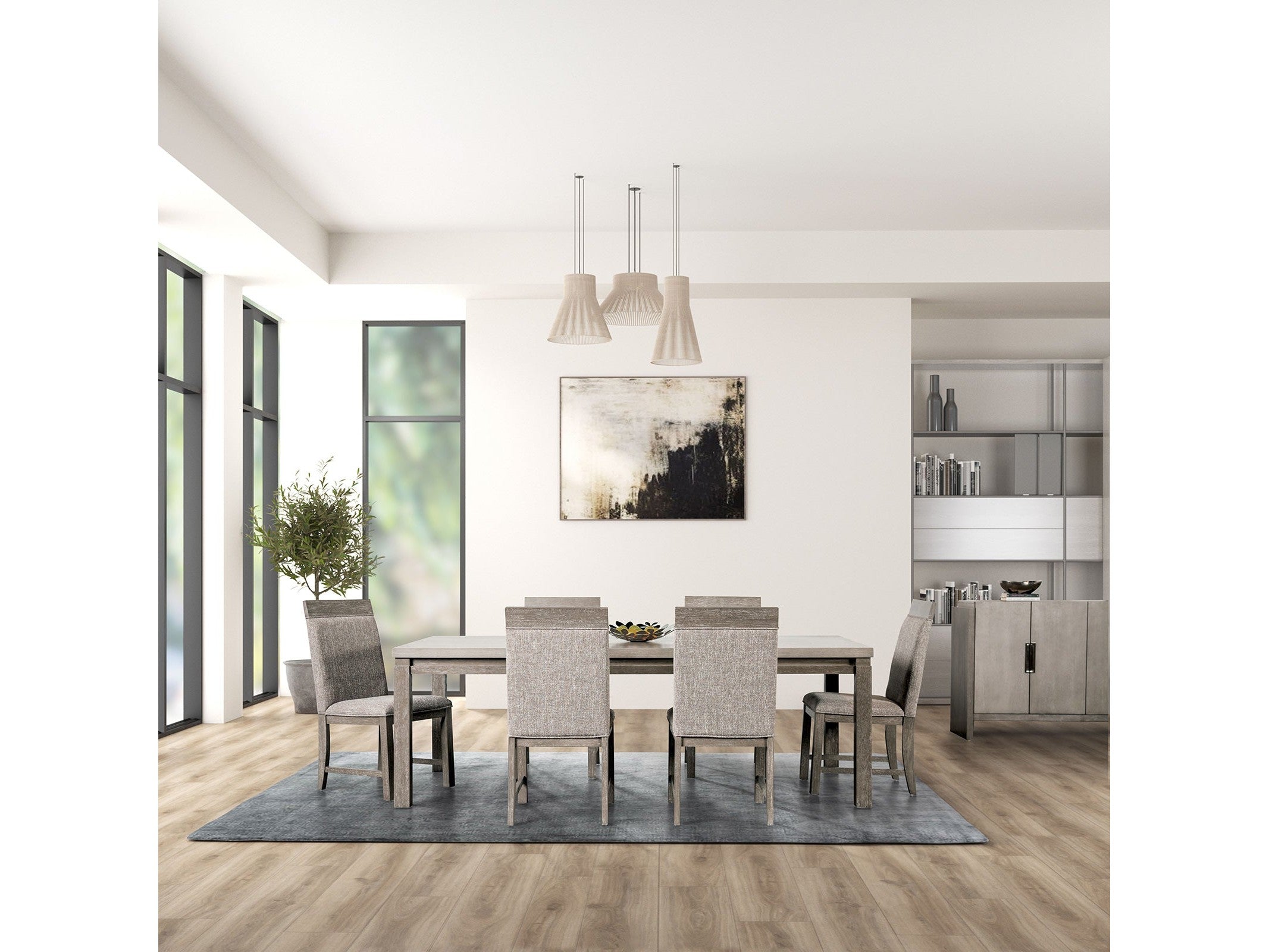 Gristalt Gray/Stone Gray 9 Piece Dining Set