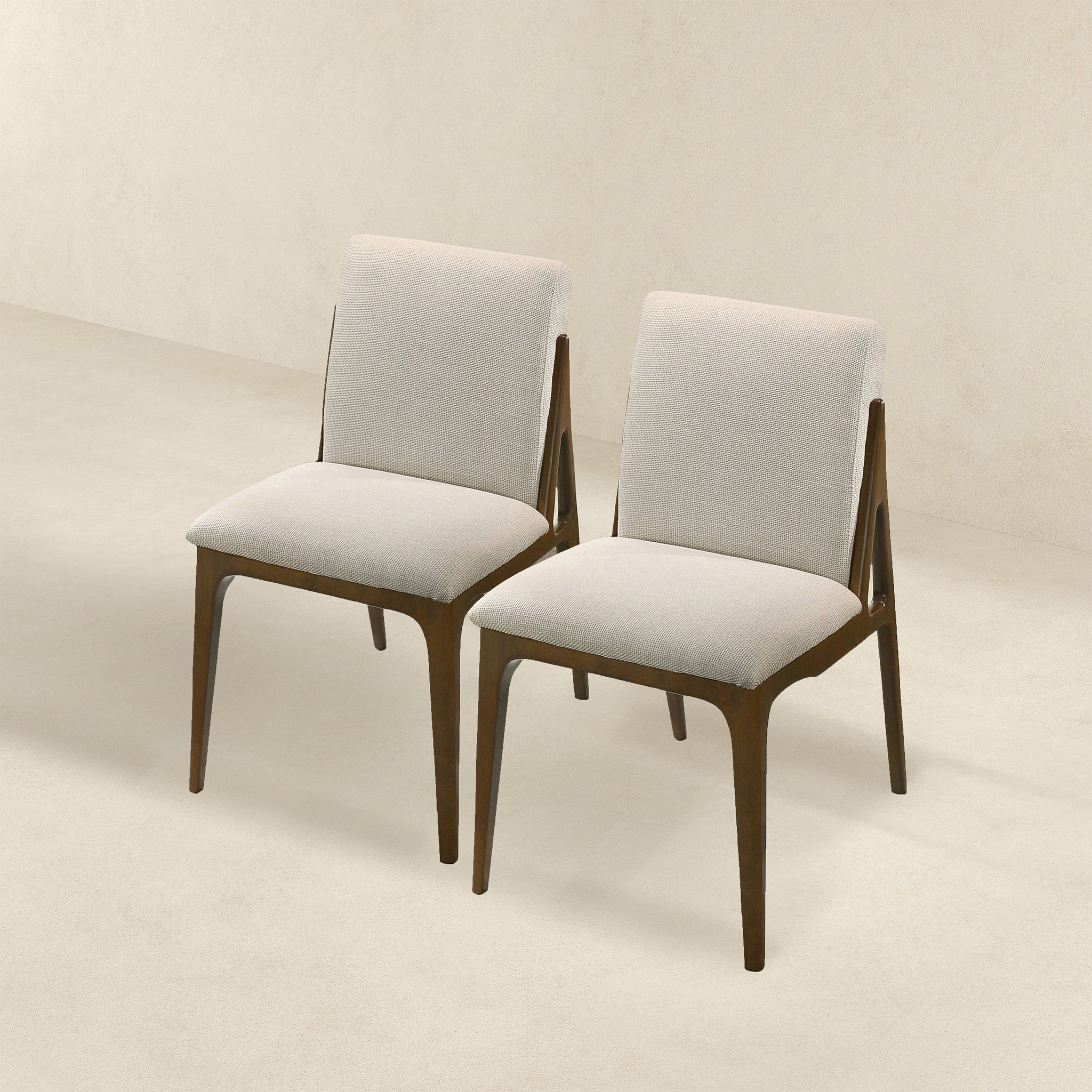 Grivelle Cream Fabric Dining Chair (Set Of 2)