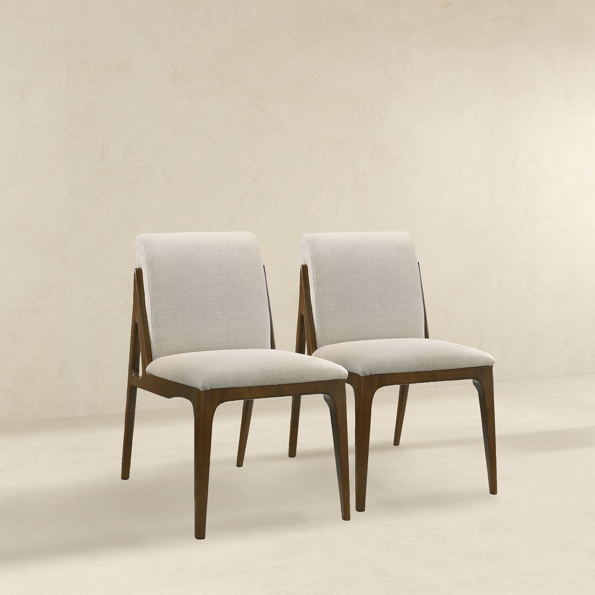 Grivelle Cream Fabric Dining Chair (Set Of 2)