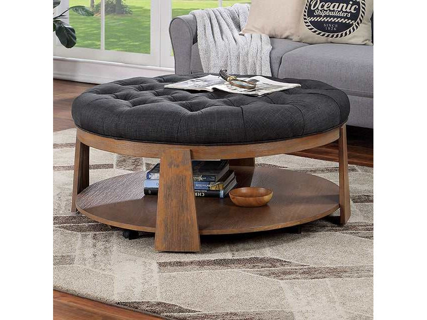 Guis Dark Gray Round Coffee Table