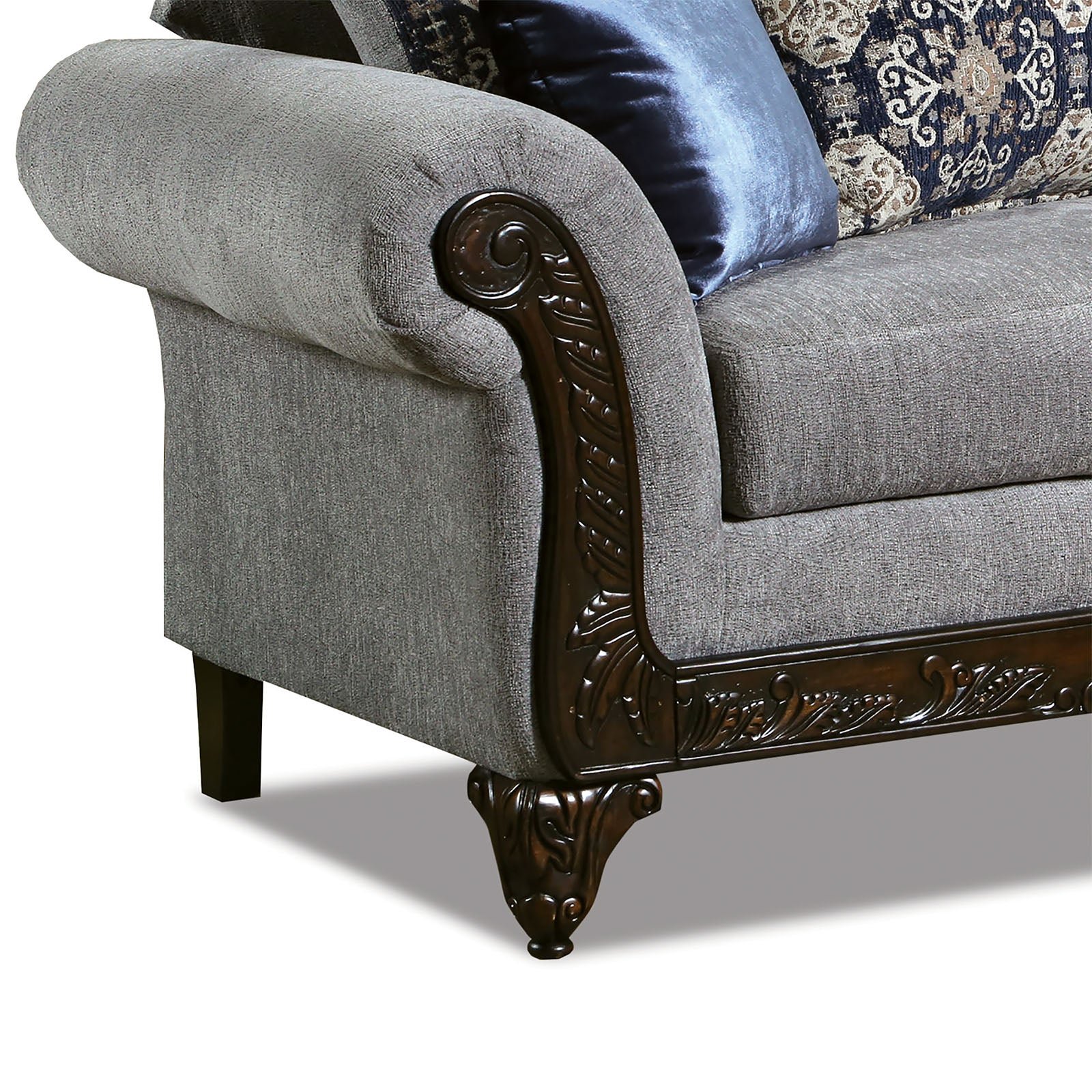 Gustavo Gray/Walnut Loveseat
