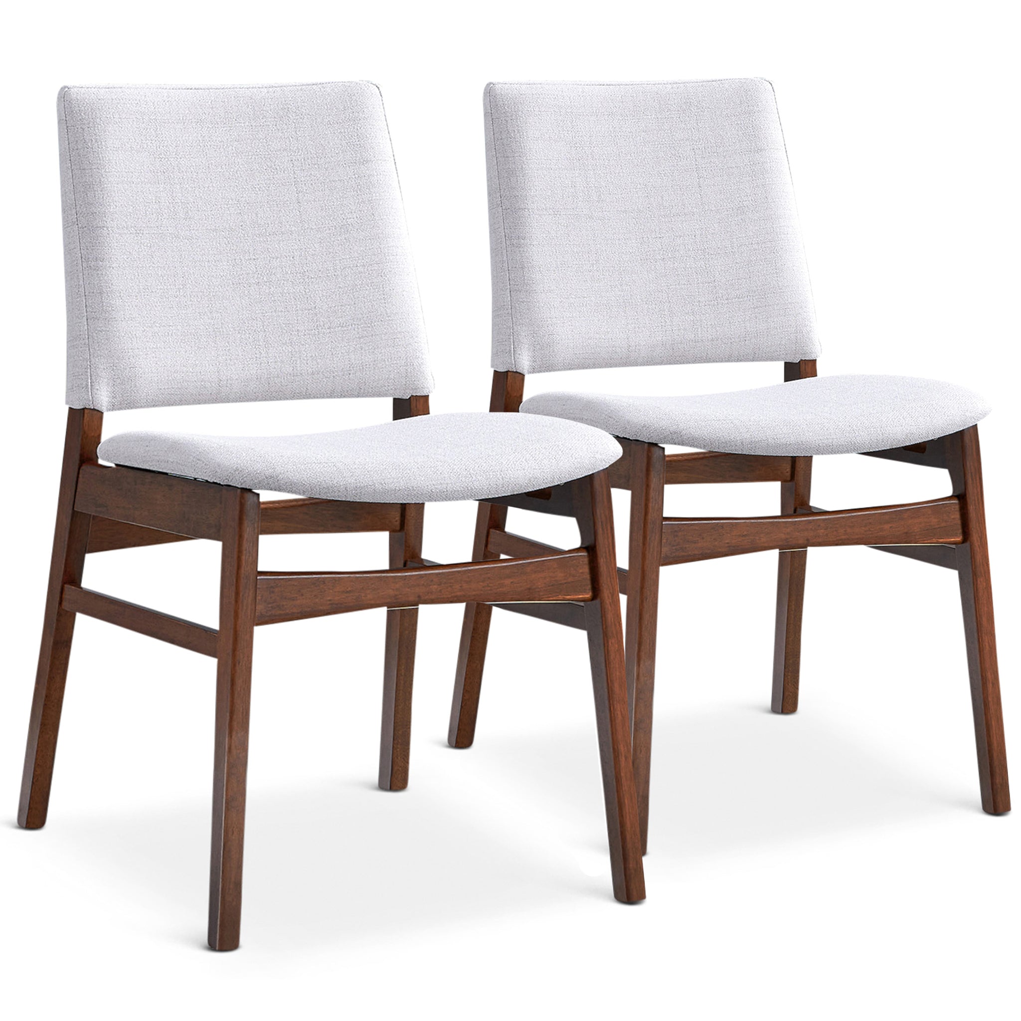 Gusto Fabric Dining Chair In Light Gray (Set Of 2)