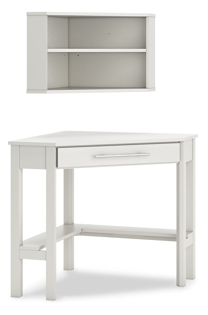 Grannen Home Office Corner Desk with Bookcase