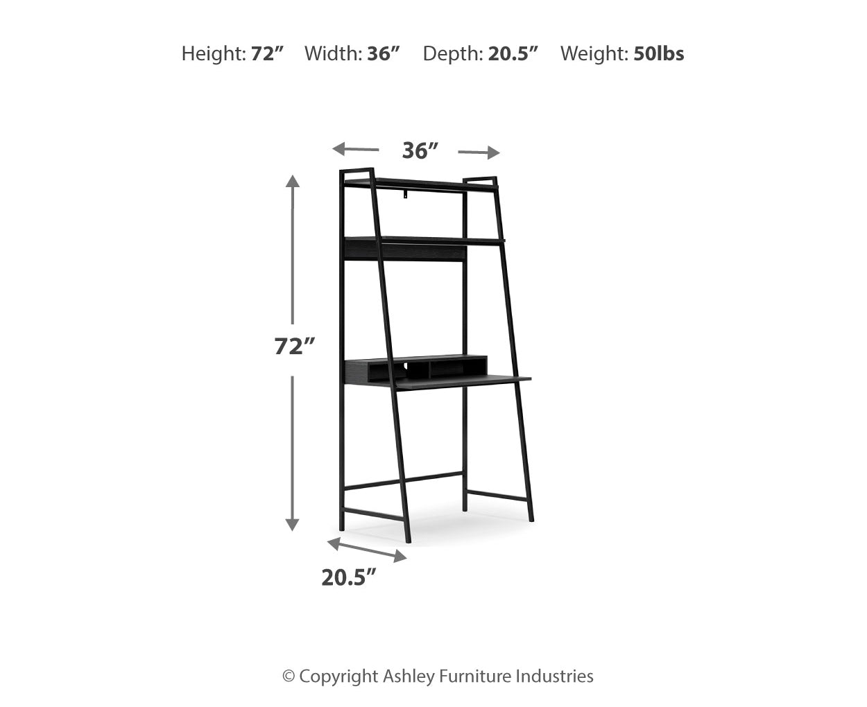 Yarlow Home Office Desk and Shelf