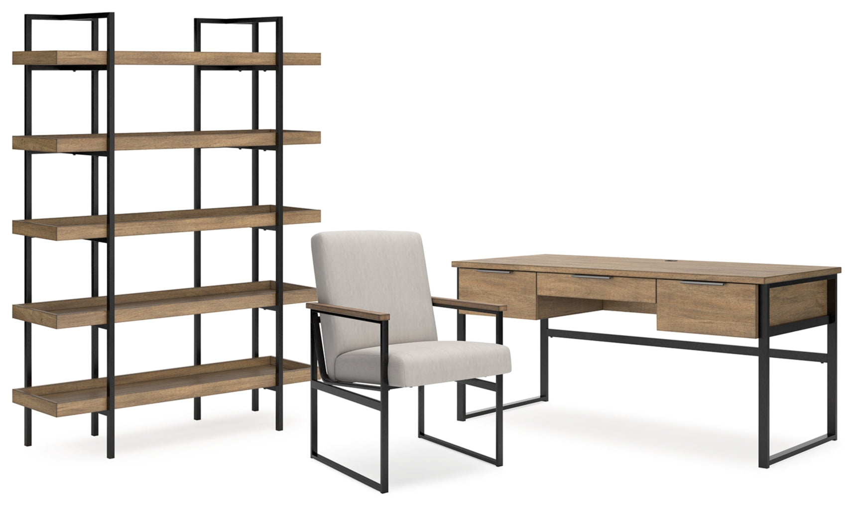 Montia Home Office Desk with Chair and Storage