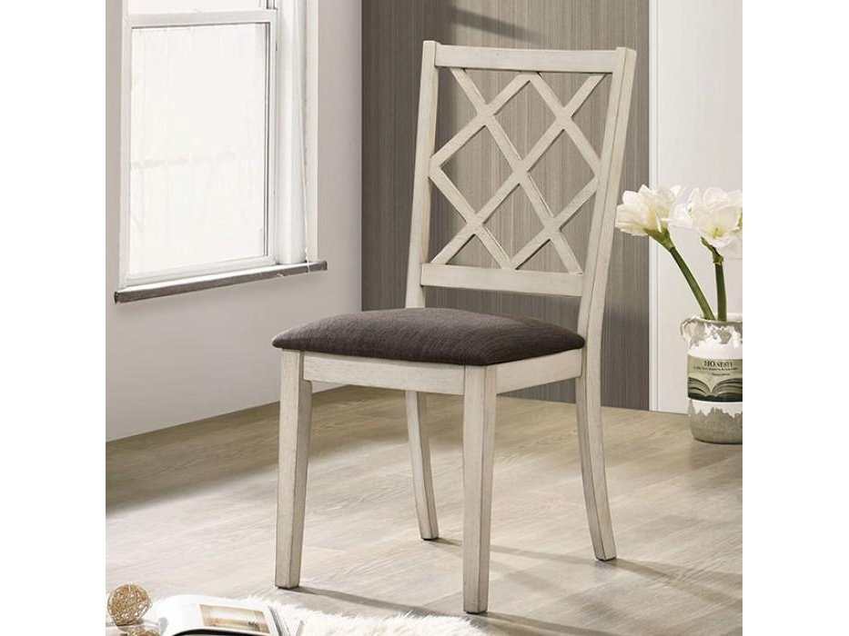 Haleigh Antique White & Gray Side Chair (Set of 2)